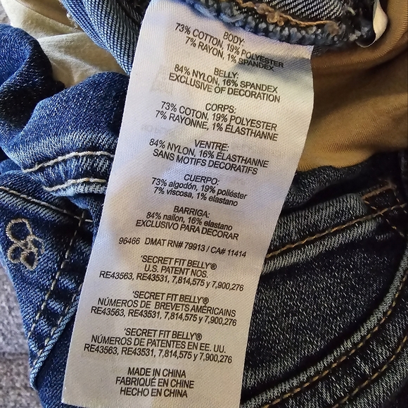 Maternity STRETCH Skinny Jeans, Secret FIT Tummy Panel Size: Medium | 30" inseam - Picture 11 of 12